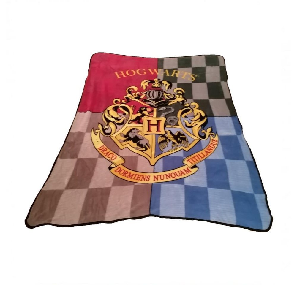 Kinderdecke Fleecedecke farbiges Hogwarts Wappen - Magische Harry Potter Decke, Harry Potter von Harry Potter