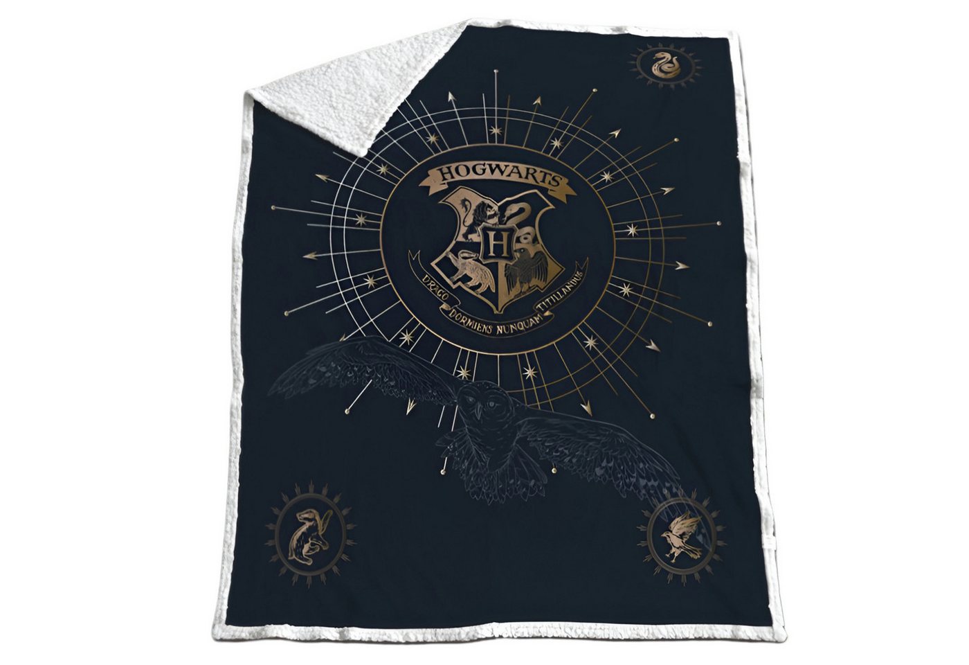 Wohndecke Harry Potter Hogwarts Coral Decke warme Kuscheldecke 130x170 cm, Harry Potter von Harry Potter
