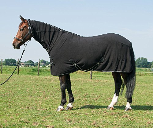 Harry's Horse Fleecedeken Deluxe met Hals, Farbe:schwarz, Größe:195cm von Harry's Horse