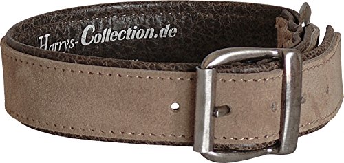 Harrys-Collection Hundehalsband aus feinstem Leder in vielen Farben von 28-48 cm, Farben:Dunkelbraun, Halsbandgöße:48 von Harrys-Collection