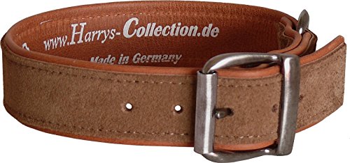 Harrys-Collection Hundehalsband aus feinstem Leder in vielen Farben von 28-48 cm, Farben:rost, Halsbandgöße:48 von Harrys-Collection