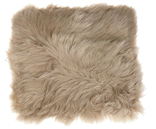 Harrys-Collection Sitzkissen 42x42 cm aus bestem Lammfell hochwollig, Farben:beige von Harrys-Collection