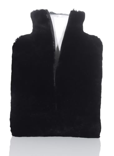 Harrys-Collection Wärmflaschen Überzug aus Lammfell, Größen:Einheitsgröße, Farben:schwarz von Harrys-Collection