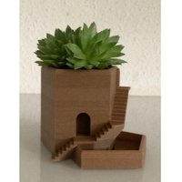 Schlossturm Übertopf | Mittelalterliche Orchidee Cupcake Plastikhaus Box Stand Selenit Erdbeere Vertikale Von London von HarrysPrinters