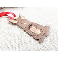 Personalisierte Weihnachtsverzierung Benutzerdefinierter Name Verzierung Geschenk Für Neue Mütter Neugeborenen Rustikale Holzverzierung Andenken von HartGiftCo