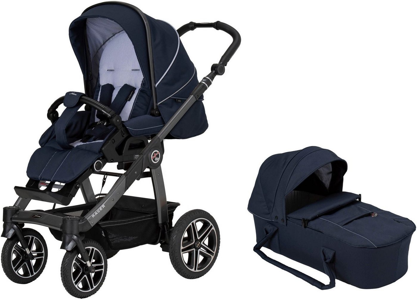 Hartan Kombi-Kinderwagen Racer GTS - Casual Collection, mit Kombitasche, Made in Germany von Hartan