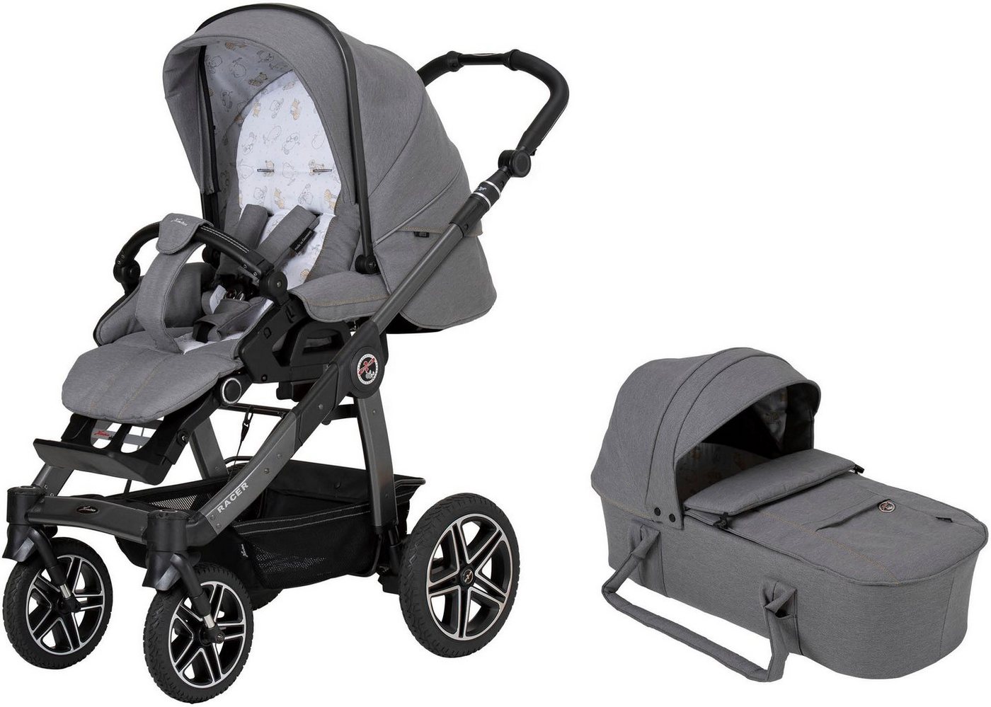 Hartan Kombi-Kinderwagen Racer GTS - Casual Collection, mit Kombitasche, Made in Germany von Hartan