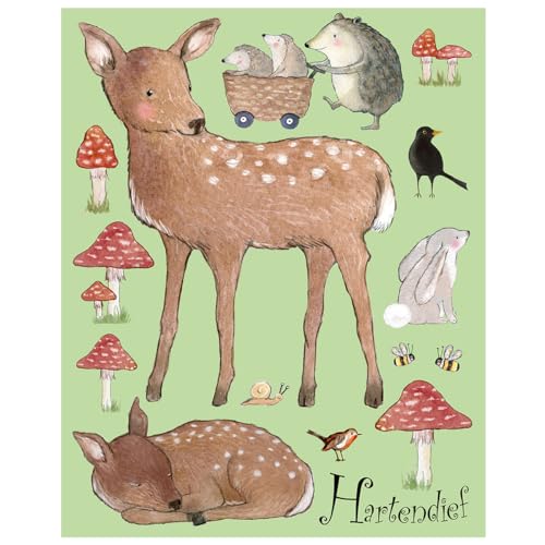 Rehe & Freunde Wandtattoo | Für Baby- & Kinderzimmer | Handgemalt & nachhaltig | Wandsticker | Sticker für Wand | Wandaufkleber | Wiederverwendbar Rehe & Freunde Wandtattoo | Für Baby- & Kinderzimmer | Handgemalt & nachhaltig | Wandsticker | Sticker für Wand | Wandaufkleber | Wiederverwendbar von Hartendief