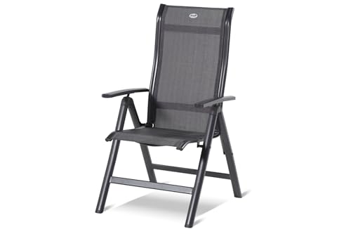 Hartman Alice Comfort stilvoller Multipositionssessel in Xerix und Anthrazit, solides Aluminiumgestell, Sitzfläche aus hochwertigem Kunststoff, 93 x 63 x 111 cm, Rückenlehne verstellbar, wetterfest von Hartman