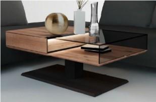 Couchtisch KILVA ca. B70 H49 cm in Kernesche gebürstet von Hartmann