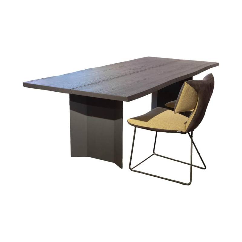 Esstisch Kilva Platte Kernesche Gebürstet Anthrazit Gebeizt Mittig Fuge Mit Baum... von Hartmann