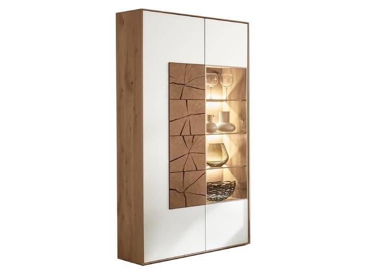 Hartmann Caya Vitrine 0096W oder 0097W in Kerneiche Umato Massivholz und Front in Mattglas weiß sowie Hirnholzakzenten 2-türig Hartmann Caya Vitrine 0096W oder 0097W in Kerneiche Umato Massivholz und Front in Mattglas weiß sowie Hirnholzakzenten 2-türig von Hartmann