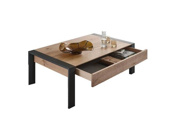 Hartmann Couchtisch Anea 1446 in Kerneiche Natur Massivholz mit anthrazit lackiertem Gestell und Schubkasten passend zum gleichnamigen Programm Hartmann Couchtisch Anea 1446 in Kerneiche Natur Massivholz mit anthrazit lackiertem Gestell und Schubkasten passend zum gleichnamigen Programm von Hartmann