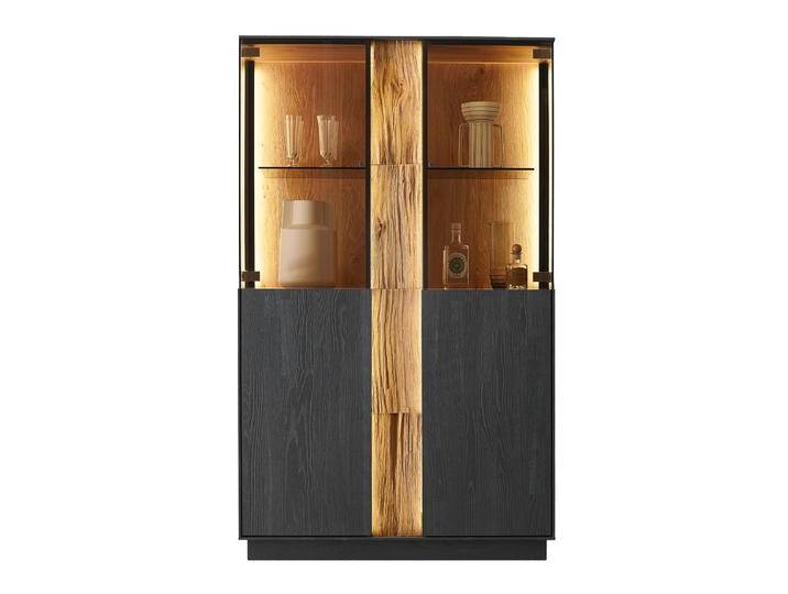 Hartmann Kilva Highboard 8091 in Kernesche anthrazit gebeizt Massivholz mit Spaltholzapplikationen in Kerneiche Natur Beleuchtung optional Hartmann Kilva Highboard 8091 in Kernesche anthrazit gebeizt Massivholz mit Spaltholzapplikationen in Kerneiche Natur Beleuchtung optional von Hartmann