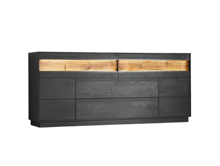 Hartmann Kilva Sideboard 4195 Kernesche anthrazit gebeizt Massivholz mit Spaltholzapplikationen in Kerneiche Natur Beleuchtung unter Zubehör wählbar Hartmann Kilva Sideboard 4195 Kernesche anthrazit gebeizt Massivholz mit Spaltholzapplikationen in Kerneiche Natur Beleuchtung unter Zubehör wählbar von Hartmann