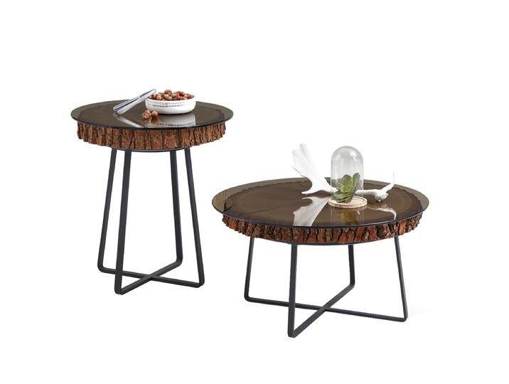 Hartmann Runa Beistelltische rund im 2er Set 0472 und 0473 in Kerneiche Natur Couchtische mit Baumscheibe und Glasplatte sowie Metallgestell anthrazit Hartmann Runa Beistelltische rund im 2er Set 0472 und 0473 in Kerneiche Natur Couchtische mit Baumscheibe und Glasplatte sowie Metallgestell anthrazit von Hartmann
