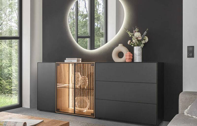 Hartmann Sideboard SELINO in Birke massiv anthrazit lack. Hartmann Sideboard SELINO in Birke massiv anthrazit lack. von Hartmann