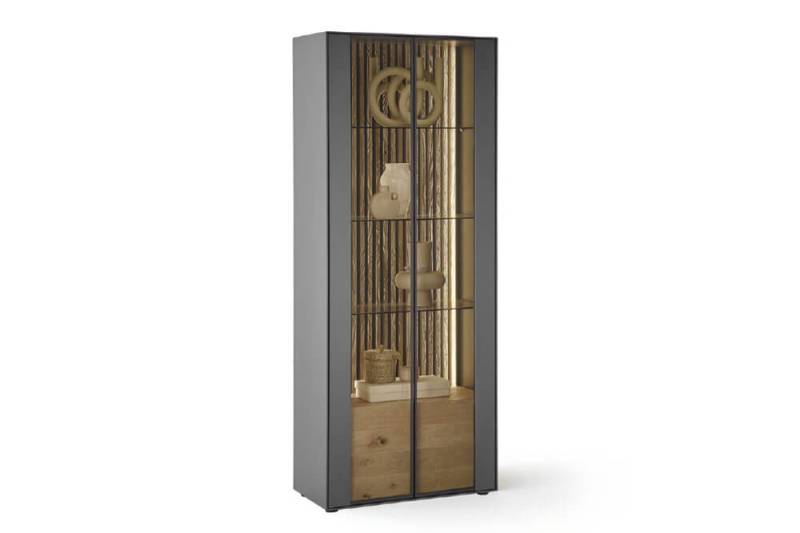 Hartmann Standvitrine SELINO in Birke massiv anthrazit lack. Hartmann Standvitrine SELINO in Birke massiv anthrazit lack. von Hartmann