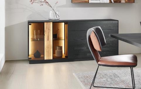 Sideboard ca.B194 H85 T44 cm in Kernesche anthrazit gebürstet Sideboard ca.B194 H85 T44 cm in Kernesche anthrazit gebürstet von Hartmann