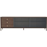 Hartô - Gabin Sideboard mit Schubladen, Walnuss natur / schiefergrau von Hartô