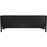 Hartô - Marius Sideboard 185 cm, Eiche schwarz lackiert von Hartô