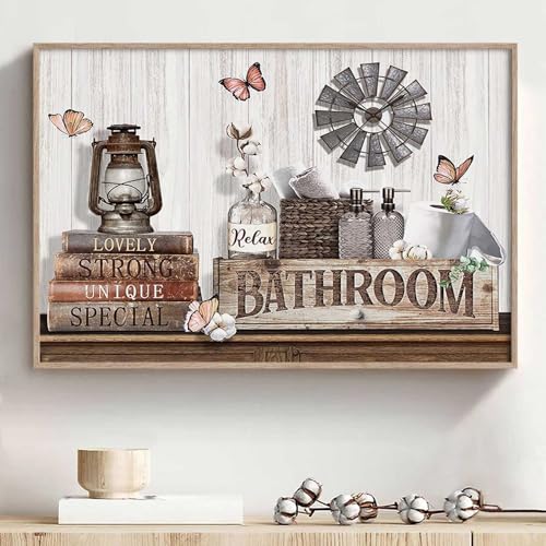 Badezimmer Bauernhaus Bilder Rustikale Baumwolle Blume Leinwand Wandkunst Bauernhaus Blumenmalerei Landhausstil Gemälde Schmetterling Bilder Bauernhaus Windmühle Wandkunst für Wohnzimmer 40,6 x 61 cm Badezimmer Bauernhaus Bilder Rustikale Baumwolle Blume Leinwand Wandkunst Bauernhaus Blumenmalerei Landhausstil Gemälde Schmetterling Bilder Bauernhaus Windmühle Wandkunst für Wohnzimmer 40,6 x 61 cm von Haruhiart