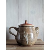 Kürbis-Gewürz-Teekanne - Groß/Keramik-Teekanne Handgemachte Gemütliche Steinzeug-Teekanne Cottage-Core-Teekanne Muttertagsgeschenk von HarvestandClay