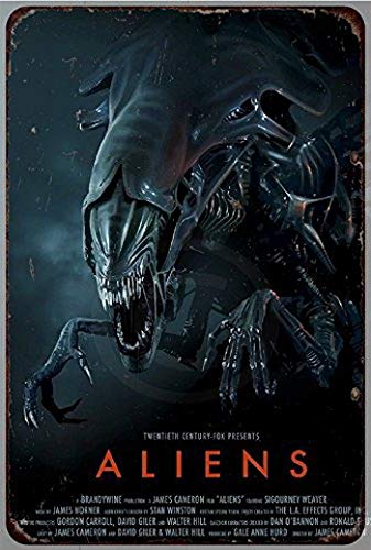 Harvesthouse Aliens Movie Poster Vintage Reproduction Metal Sign 8 x 12 by von Harvesthouse