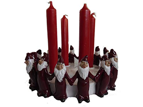 Harvesttime Adventskranz Kerzenhalter Santaring Nikolaus Weihnachtsmänner rot Advent Candleholder red 23cm Harvesttime Adventskranz Kerzenhalter Santaring Nikolaus Weihnachtsmänner rot Advent Candleholder red 23cm von Harvesttime