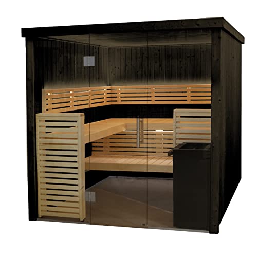 Harvia Fenix 2020S Sauna Saunakabine aus Fichte schwarz Indoor-Sauna 206 x 203 x 201 cm Harvia Fenix 2020S Sauna Saunakabine aus Fichte schwarz Indoor-Sauna 206 x 203 x 201 cm von Harvia