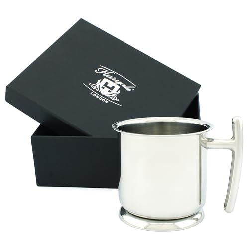 Haryali London Hochwertiger Rasierbecher aus Edelstahl - Rasierschale mit Griff, perfekt für die Nassrasur - Tragbares 300 ml Fassungsvermögen & 100% rostfrei - neues Design Haryali London Hochwertiger Rasierbecher aus Edelstahl - Rasierschale mit Griff, perfekt für die Nassrasur - Tragbares 300 ml Fassungsvermögen & 100% rostfrei - neues Design von Haryali London