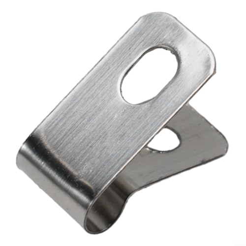100 Stück Zaun-Drahtklemmen, 304 Edelstahl-Kabelhalterklemmen mit Schrauben, Drahtseilklemmen für geschweißten Draht, Metall-Holz-Vinyl-Zaun (Aluminium-Material: 100 Clips + 100 Schrauben) von Hasaller