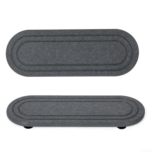 2-teiliges schnell trocknendes Kieselgit-Tablett, wasserabsorbierende Tabletts für alle Wohnräume (D) von Hasaller