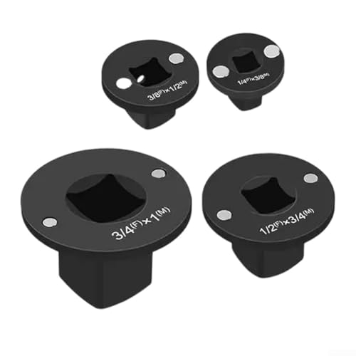 4-teiliges Low-Profile-Steckschlüssel-Adapter-Set mit platzsparendem ineinandergreifendem Design und rutschfestem Griff, geeignet für industrielle und Heimwerker-Anwendungen 4-teiliges Low-Profile-Steckschlüssel-Adapter-Set mit platzsparendem ineinandergreifendem Design und rutschfestem Griff, geeignet für industrielle und Heimwerker-Anwendungen von Hasaller