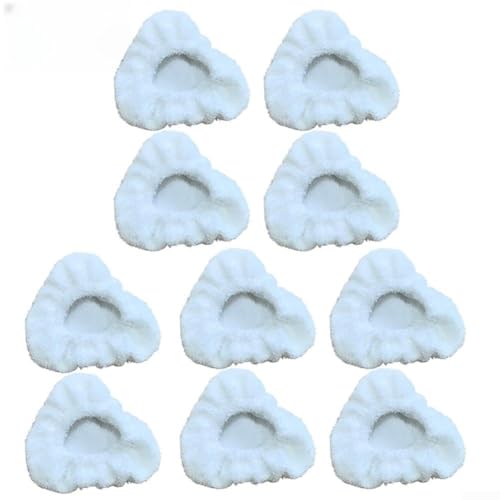 5/10 Stück kleine dreieckige Mikrofaserhauben kompatibel mit Dupray und Awasky Dampfreinigern, wiederverwendbare Reinigungspads für Hartholz und Marmor (10 Stück) von Hasaller