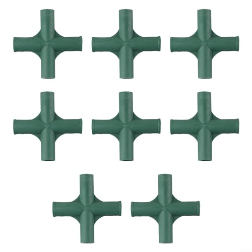 8 Stück 19 mm Innendurchmesser Gewächshaus-Pflanzenstützverbinder für PVC-Rohre (Nr. 2) von Hasaller