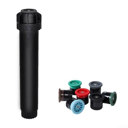Anpassbarer 360-Grad-Popup-Sprinkler für strategische Bewässerung in Ihrem Garten (rot) von Hasaller