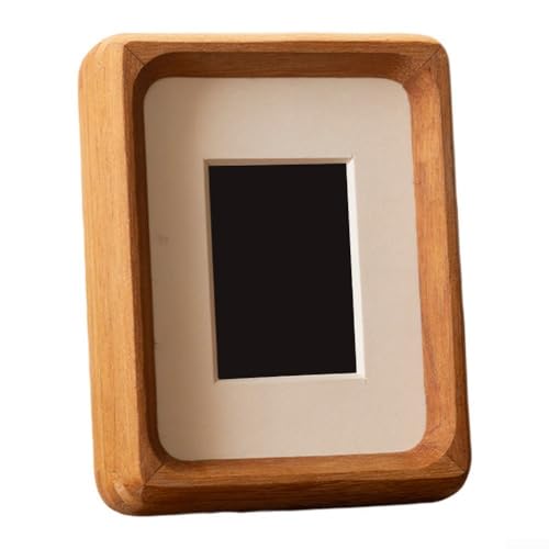 Bilderrahmen aus Holz mit Buchenholz und klarem Acryl, Wandhalterung und Tischdisplay, unterstützt vertikale und horizontale Ausrichtung, Einsteck- und Zapfen-Konstruktion (3 Zoll) von Hasaller