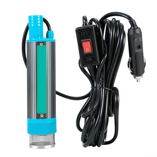 Diesel Umfüllpumpe Elektrisch 12V 24V DC Tauchpumpe Kraftstoffpumpe mit hohem Durchfluss 30L/min für Kerosinwasser und andere Flüssigkeitstransfers (D) von Hasaller