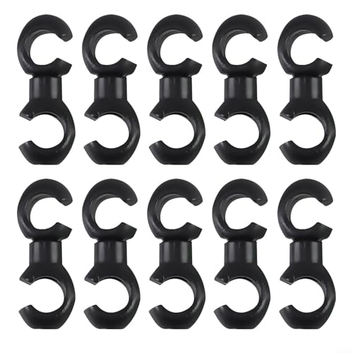 Fahrrad-Kabel-Clip-Set, S/C-Form für verbessertes Kabelmanagement an Mountainbikes und Rennrädern (schwarz) von Hasaller