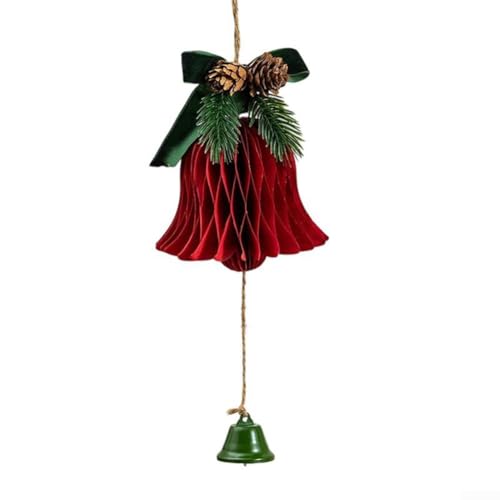 Feiertagsparty-Hängedekorationen einschließlich für Wabenpapier-Ornamente, Glocke und Papierkugeln für Weihnachten, Neujahr, Hochzeit und Babyparty-Events (010) von Hasaller