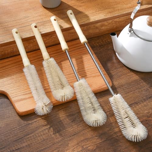 Flaschenreinigungsbürsten-Set in verschiedenen Größen zum effizienten Schrubben von Teekannen, Kaffeemaschinen und Babyflaschen mit langem Griff (verlängerter Abschnitt 50 cm) von Hasaller