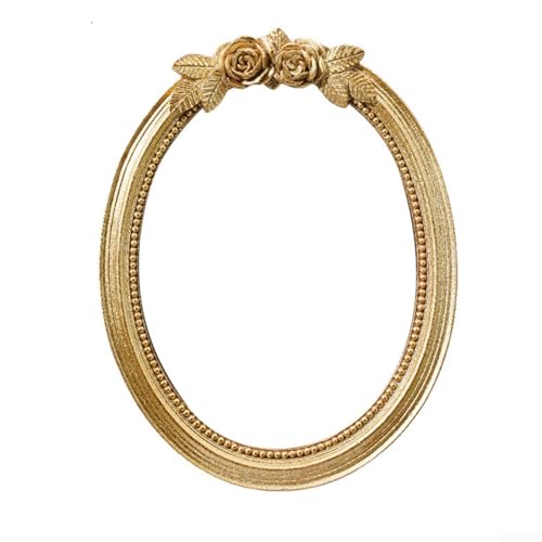 Für ovalen Bilderrahmen aus Kunstharz im Vintage-Stil mit Gold-Finish, perfekt für dekorative Foto-Display und personalisierte Wohnzimmer-Arrangements (15,2 cm) von Hasaller