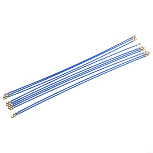 Hasaller 10 x Elektriker Spurstange Fiberglas Kabel Pusher Kabel, Einstiegsset Werkzeug für die Installation von Kabeln (5 (58 cm) von Hasaller