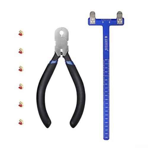 Hasaller Ar-chery Bogensaite Nocking Points Sets Ar-chery T-Vierkant-Lineal und Nock-Werkzeug-Set Aluminium Bogenschießen quadratisches Werkzeug-Set mit Nockenzange für Compound-Recurvebogen (blau) von Hasaller