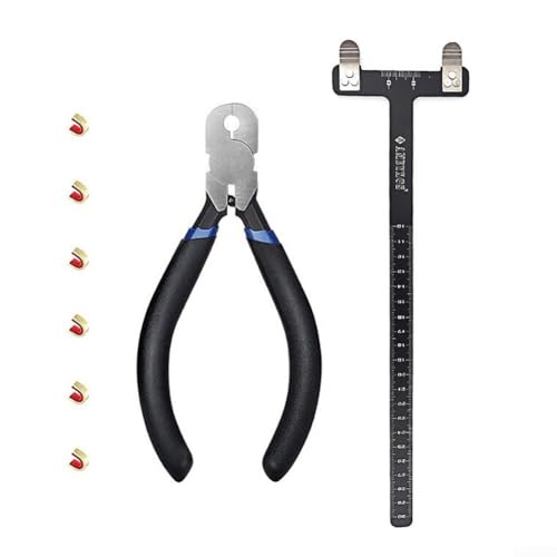 Hasaller Ar-chery Bogensaite Nocking Points Sets Ar-chery T-Vierkant-Lineal und Nocking Tool Kit Aluminium Bogenschießen quadratisches Werkzeug-Set mit Nockzange für Compound Recurve Bogen (schwarz) von Hasaller