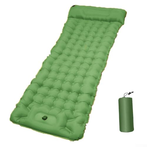 Hasaller Aufblasbare Matratze für Outdoor-Camping, leichte aufblasbare Matratze, wasserdichte Luftkissen-Schlafunterlage (grün) von Hasaller