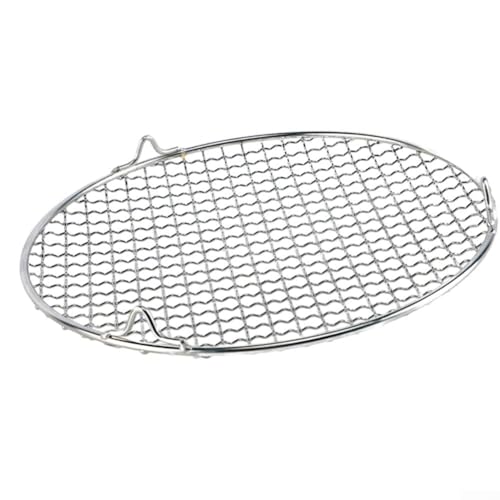 Hasaller Camping-Grillrost, rundes Grilltablett, Edelstahl-Grillnetz mit 2 cm Beinen, Mehrzweck-Grillrost (30,5 cm) von Hasaller