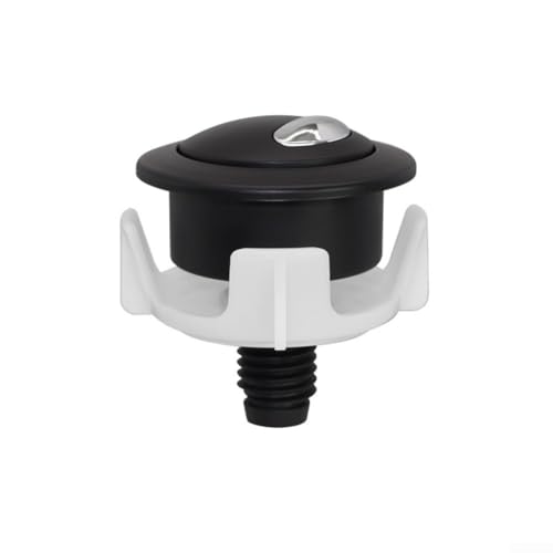 Hasaller Dual Flush Toilet Button Cable Operated Flush Valve Replacement Part Dual Control Toilet Flush Button Cable Operated Replacement Kit Compatible with 50 System (Black + Silver) von Hasaller