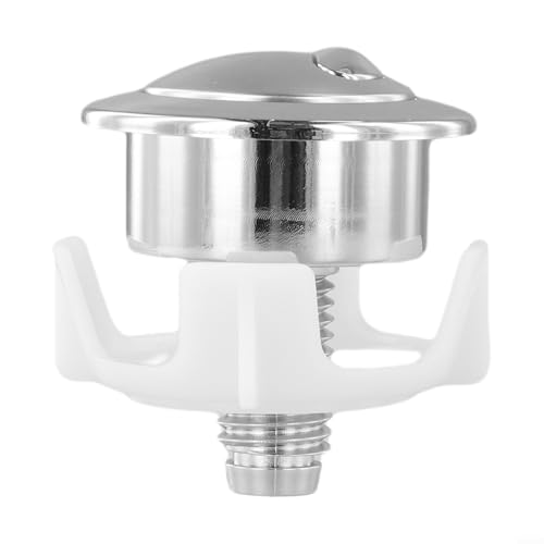 Hasaller Dual Flush Toilet Button Cable Operated Flush Valve Replacement Part Dual Control Toilet Flush Button Cable Operated Replacement Kit Compatible with 50 System (Silver) von Hasaller